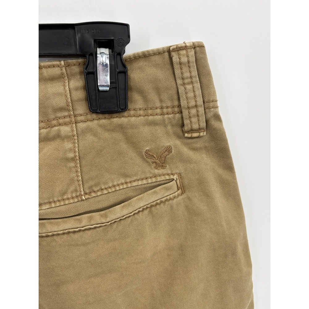 American Eagle Men's Khaki Chino Longboard Shorts Button Pockets, Size 32 - Picture 5 of 7